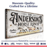 Personalized Horse Ranch Sign II - Tailored Canvases - Flyclothing LLC