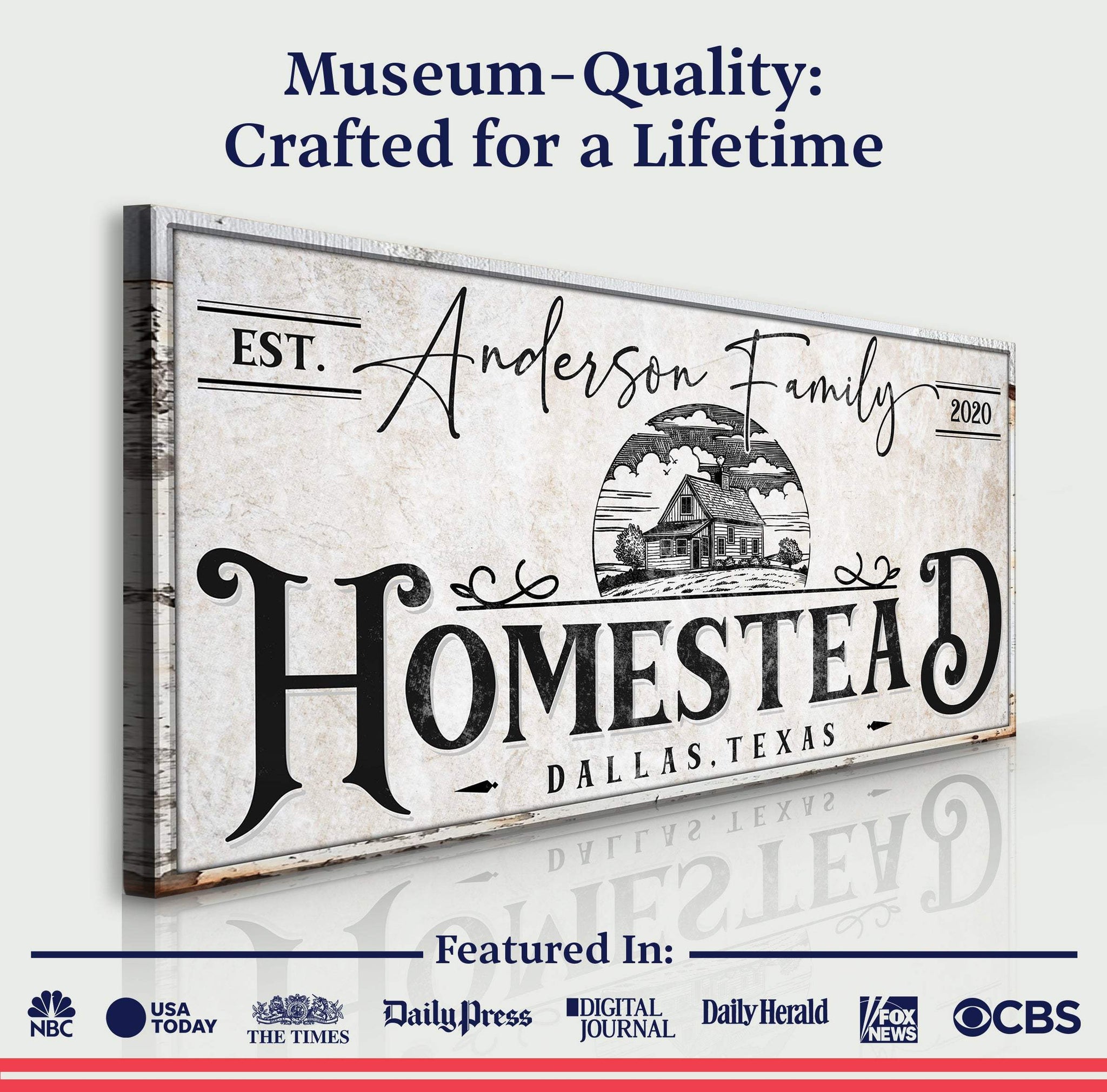 Homestead Sign XII - Tailored Canvases - Flyclothing LLC