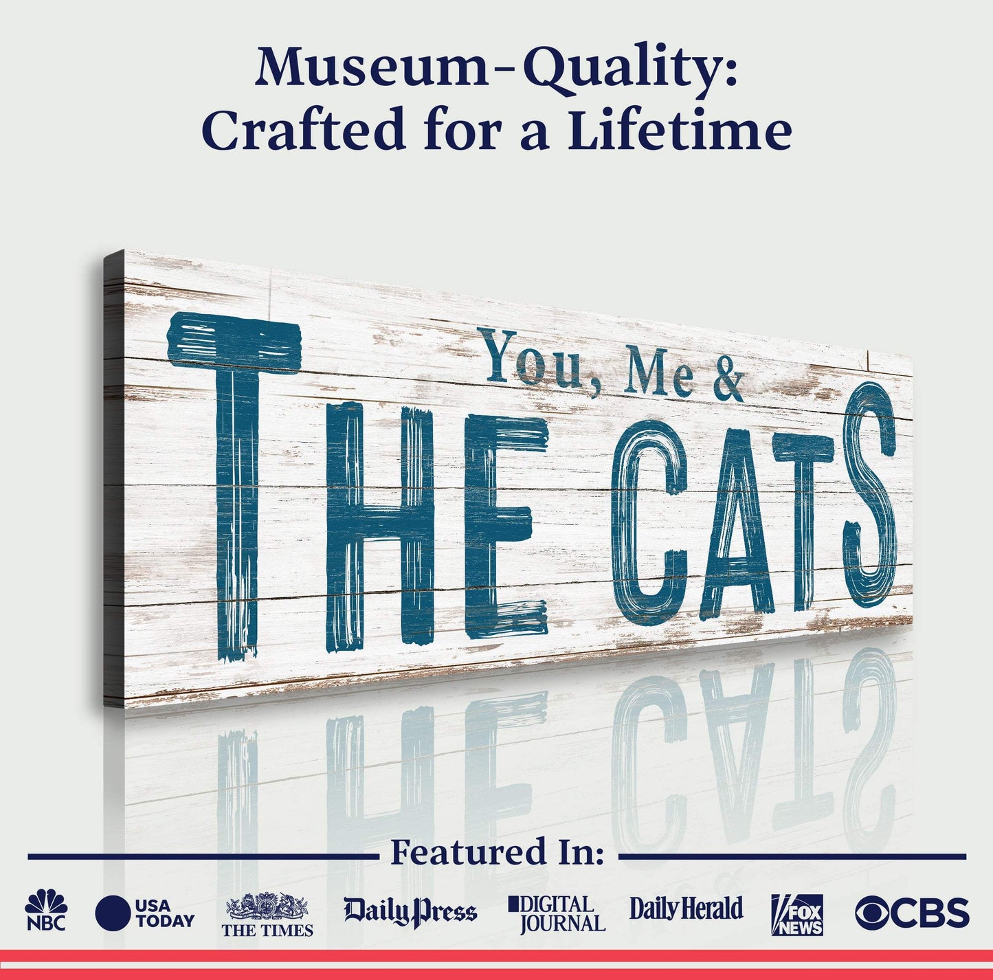 You, Me, And The Cats Sign II - Tailored Canvases - Flyclothing LLC