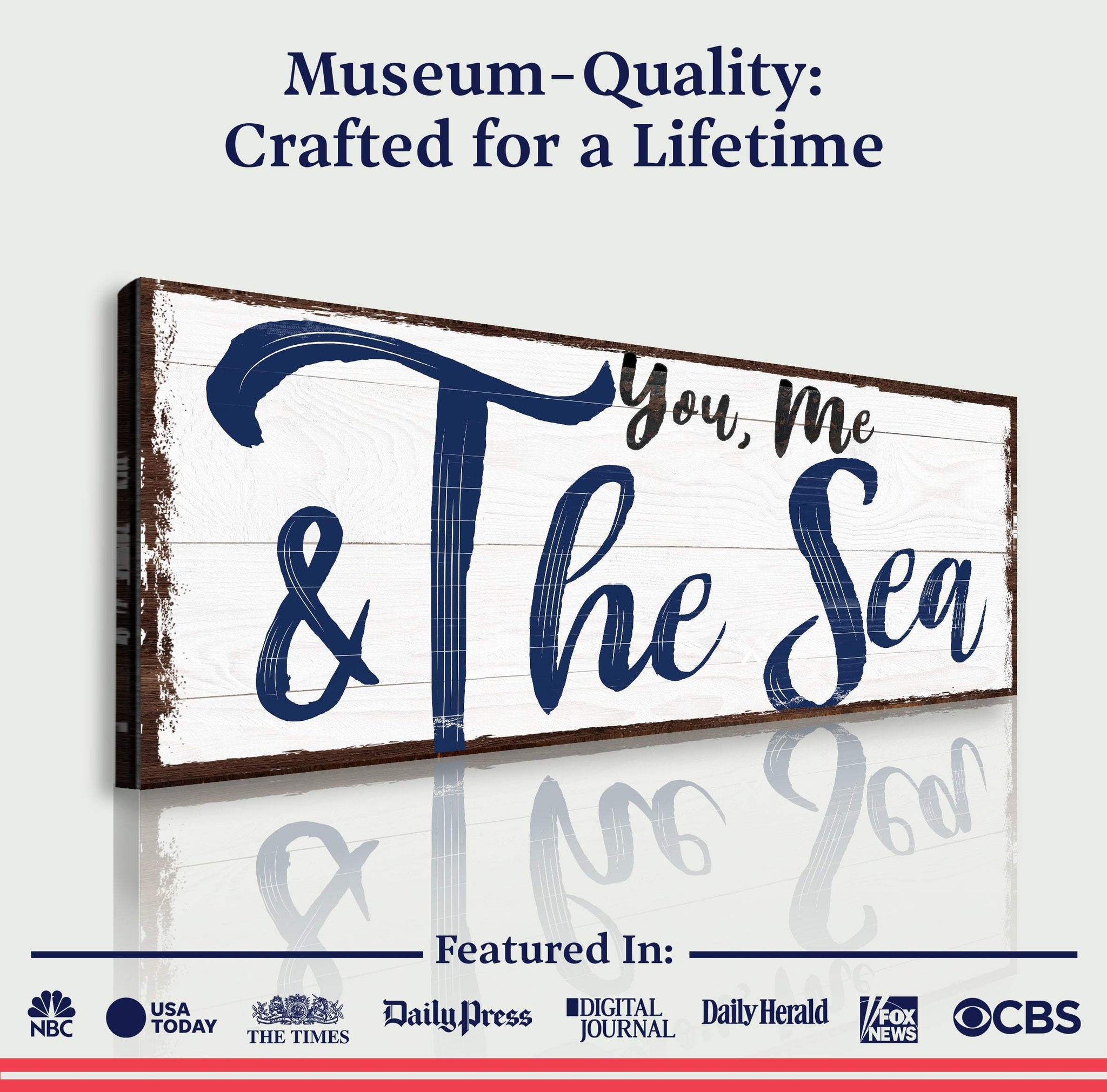 You, Me And The Sea Beach Sign II - Tailored Canvases - Flyclothing LLC