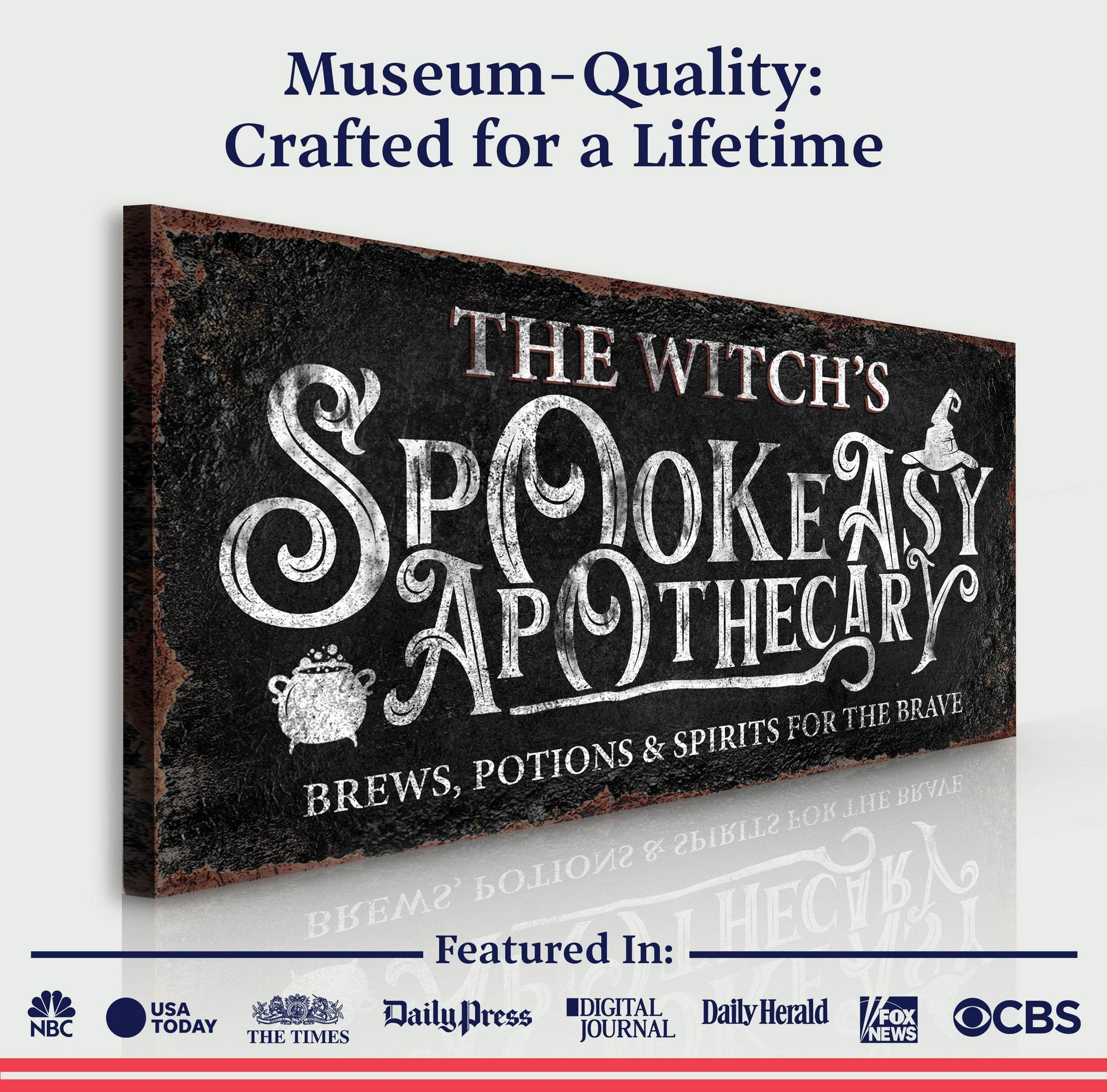 The Bewitched Speakeasy Bar Halloween Sign - Tailored Canvases - Flyclothing LLC