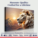 3D Majestic Lion Wall Art IV - Tailored Canvases - Flyclothing LLC