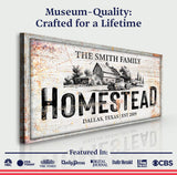 Homestead Sign VIII - Tailored Canvases - Flyclothing LLC