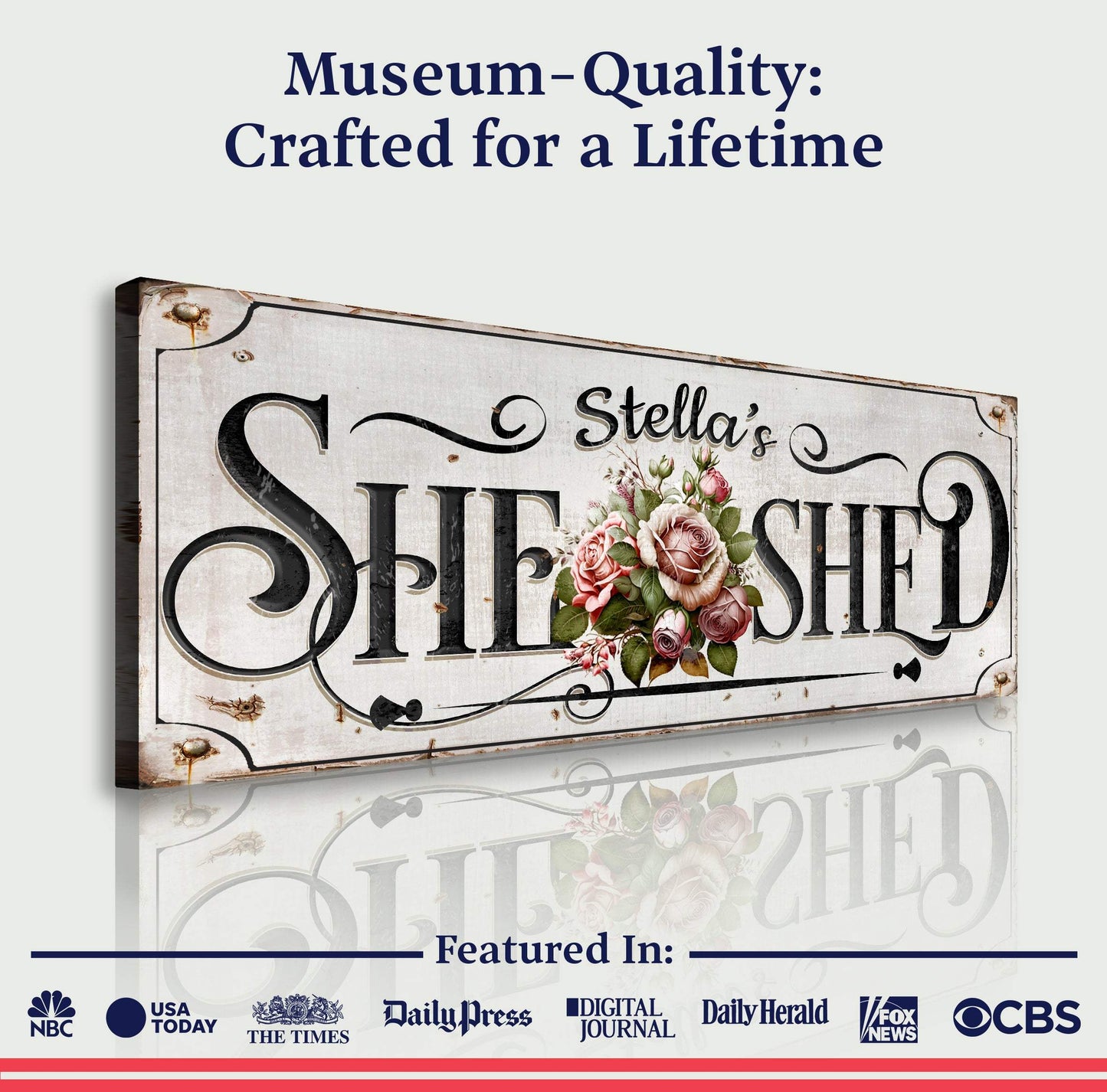 Personalized She Shed Sign - Tailored Canvases - Flyclothing LLC