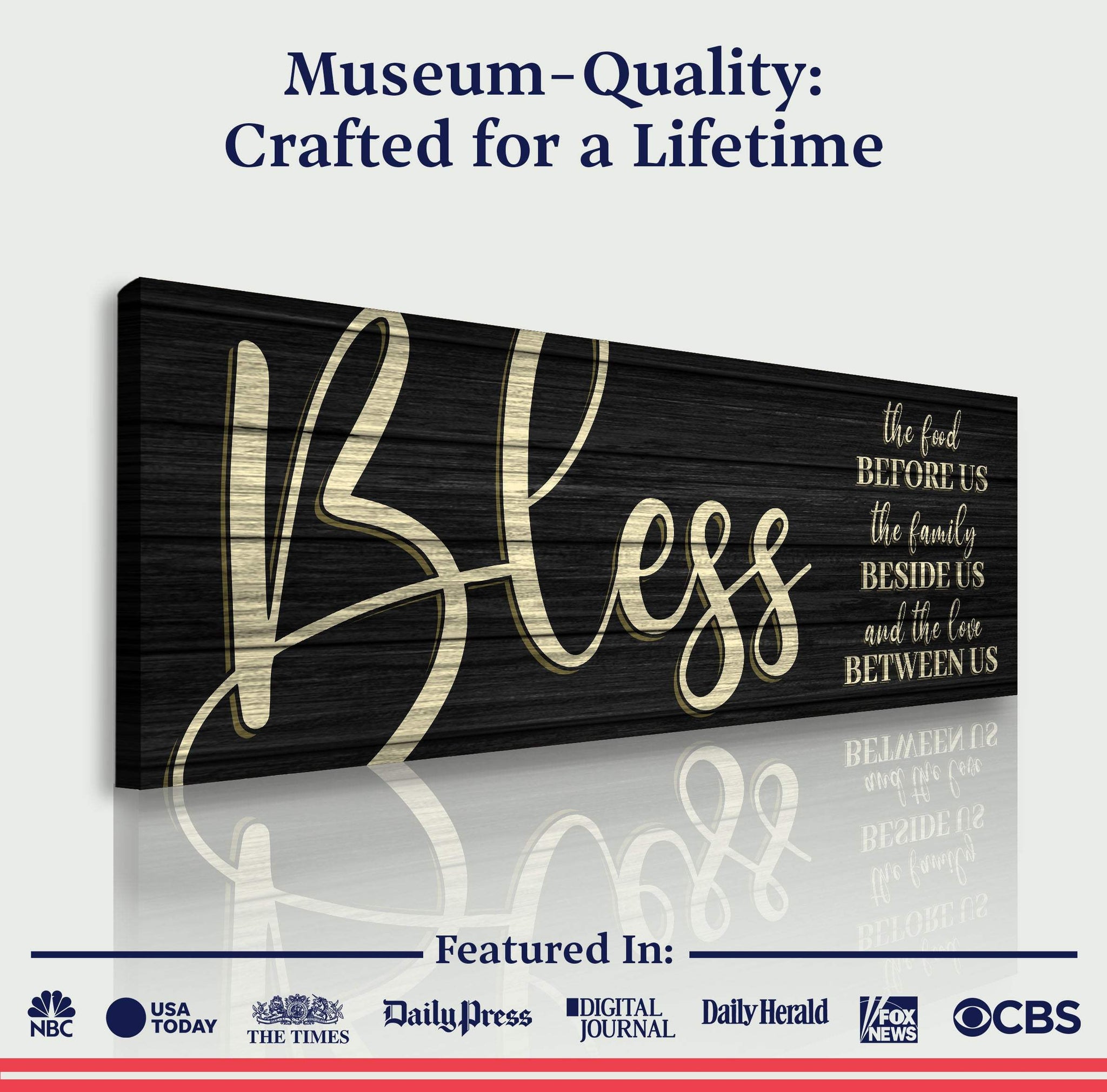 Bless The Food Before Us And The Love Between Us Sign VI - Tailored Canvases - Flyclothing LLC