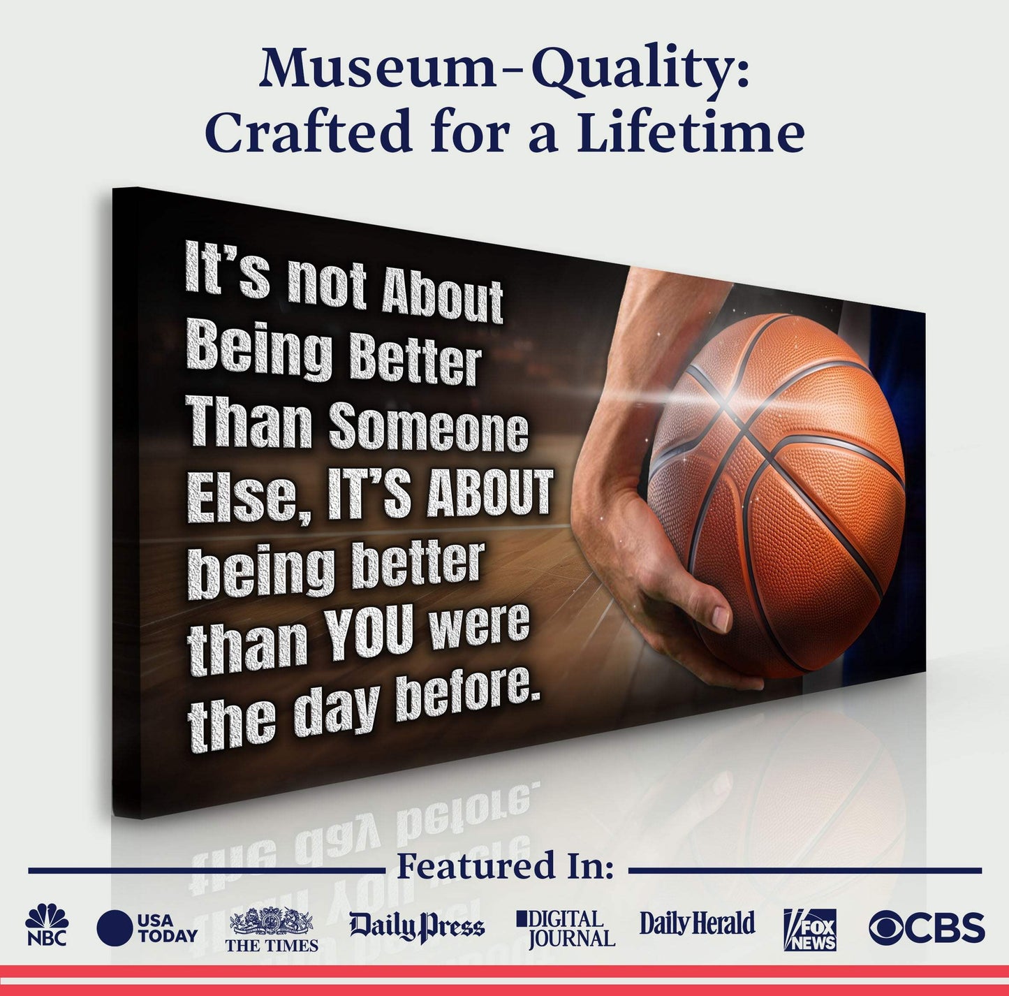 It's Not About Being Better Sports Quote Sign III - Tailored Canvases - Flyclothing LLC