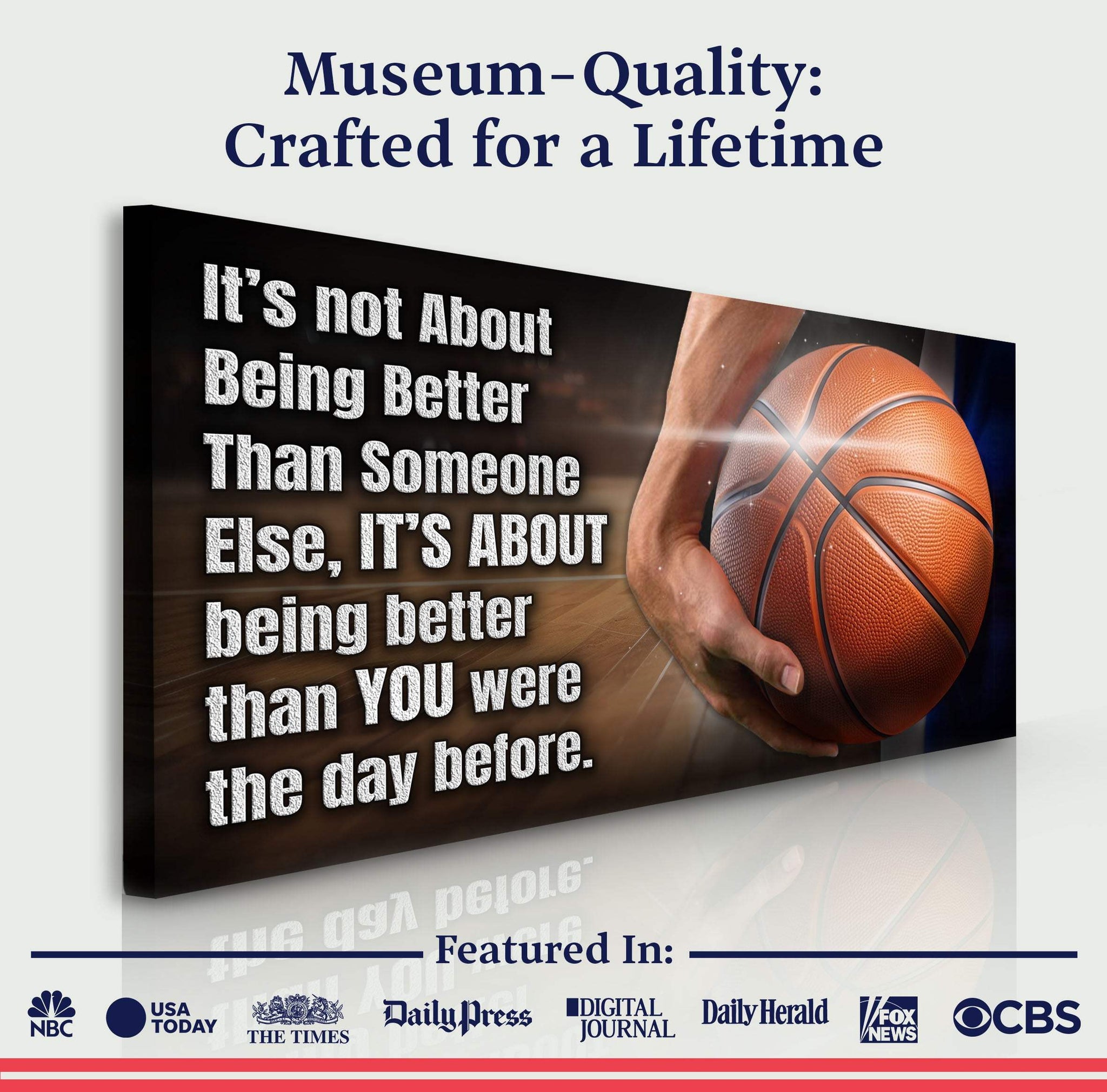 It's Not About Being Better Sports Quote Sign III - Tailored Canvases - Flyclothing LLC