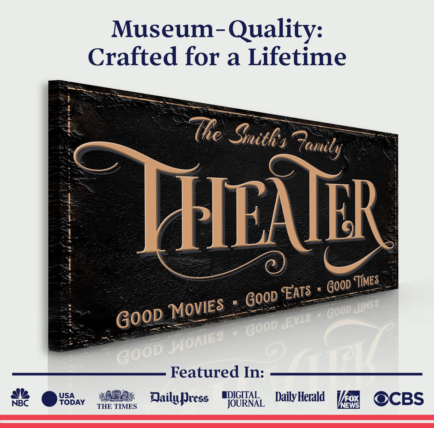 Personalized Theater Sign VI - Tailored Canvases - Flyclothing LLC
