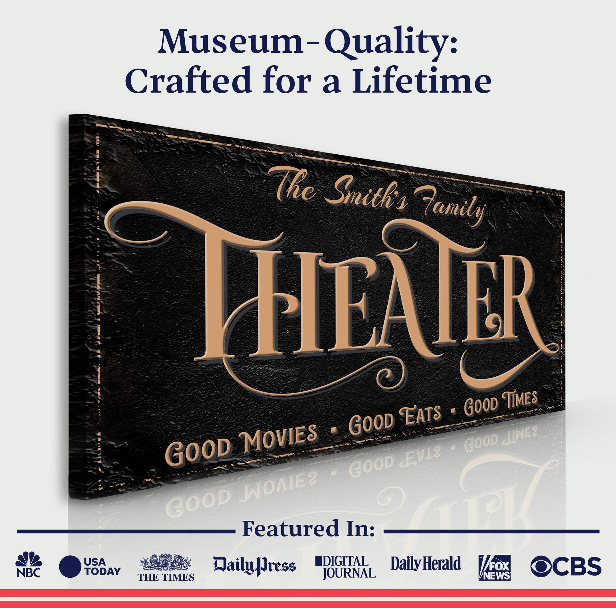 Personalized Theater Sign VI - Tailored Canvases - Flyclothing LLC