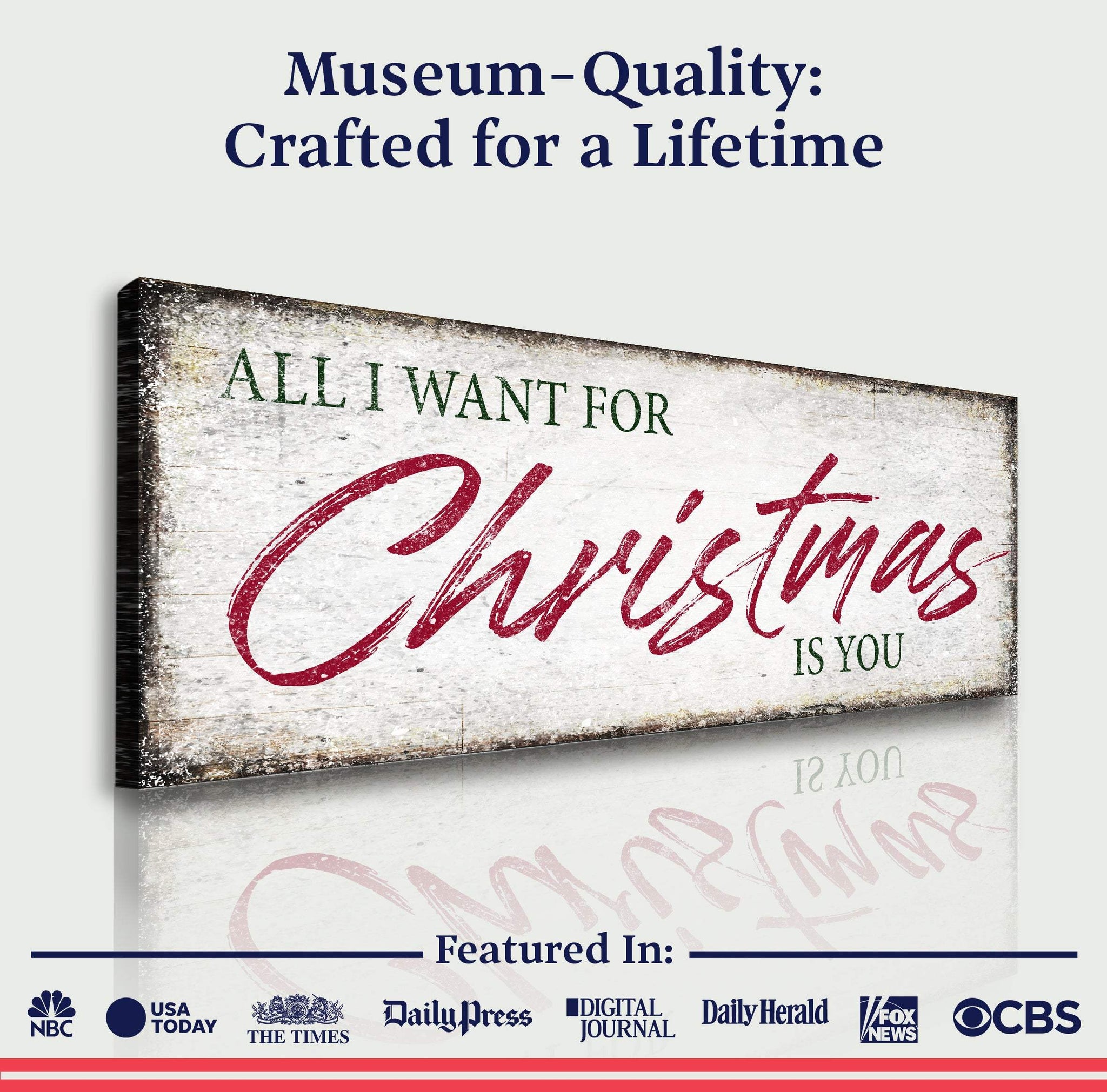 All I Want For Christmas Is You Sign III - Tailored Canvases - Flyclothing LLC