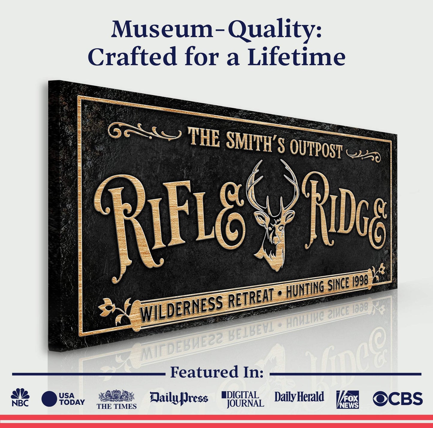 Personalized Rifle Ridge Family Sign - Tailored Canvases - Flyclothing LLC