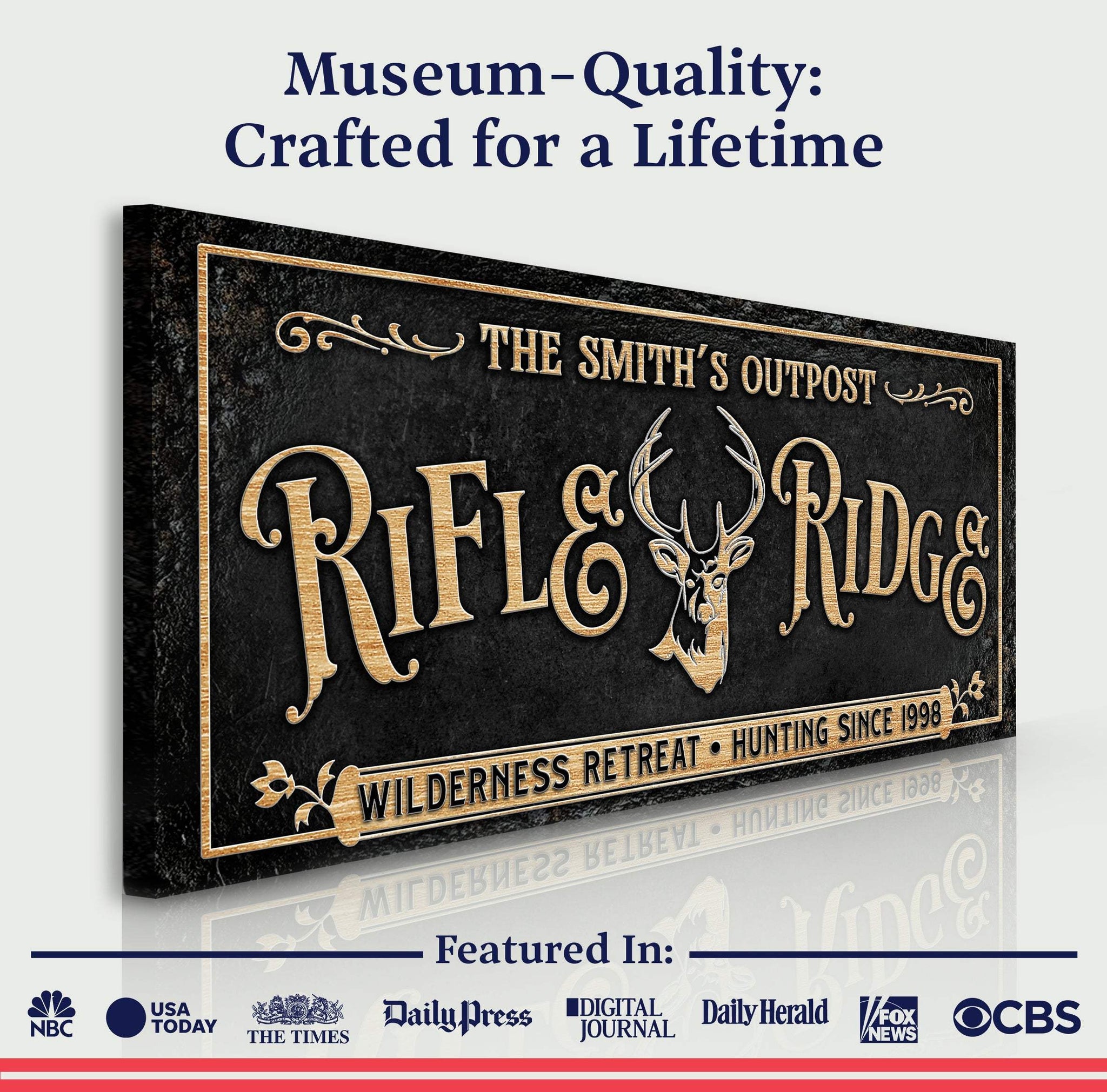 Personalized Rifle Ridge Family Sign - Tailored Canvases - Flyclothing LLC