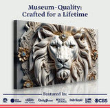 3D Majestic Lion Wall Art II - Tailored Canvases - Flyclothing LLC