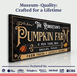 Personalized Pumpkin Farm Halloween Sign - Tailored Canvases - Flyclothing LLC