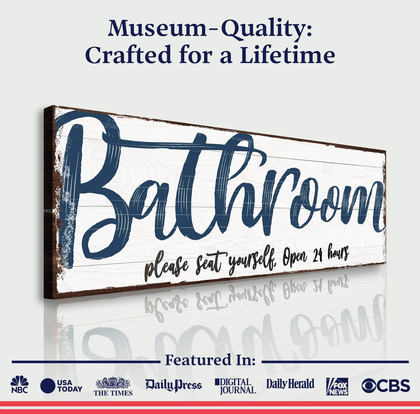 Please Seat Yourself Bathroom Sign II - Tailored Canvases - Flyclothing LLC