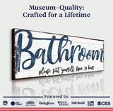Please Seat Yourself Bathroom Sign II - Tailored Canvases - Flyclothing LLC