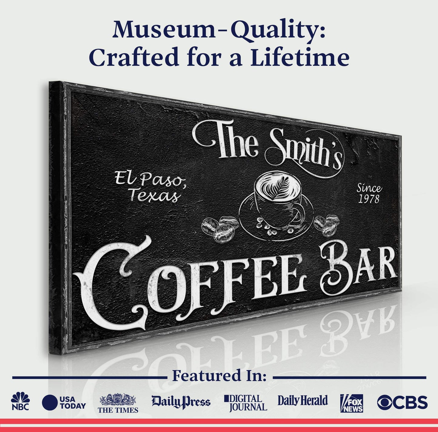 Personalized Coffee Bar Sign VI - Tailored Canvases - Flyclothing LLC
