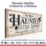 The Haunted Elixir Lounge Halloween Sign II - Tailored Canvases - Flyclothing LLC