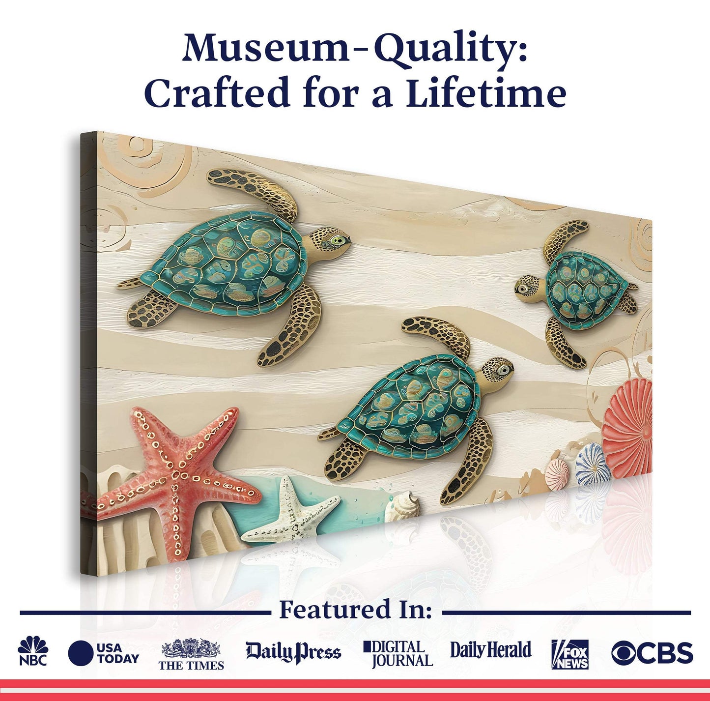 3D Coastal Wall Art VII - Tailored Canvases - Flyclothing LLC