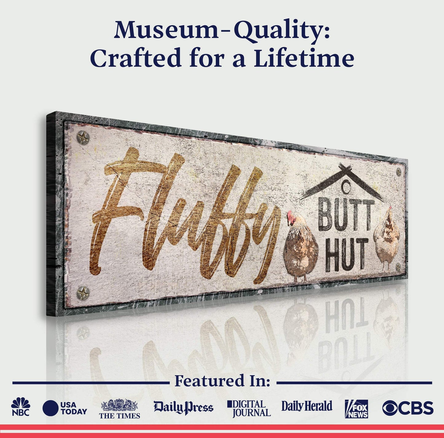 Fluffy Butt Hut Chicken Coop Sign II - Tailored Canvases - Flyclothing LLC