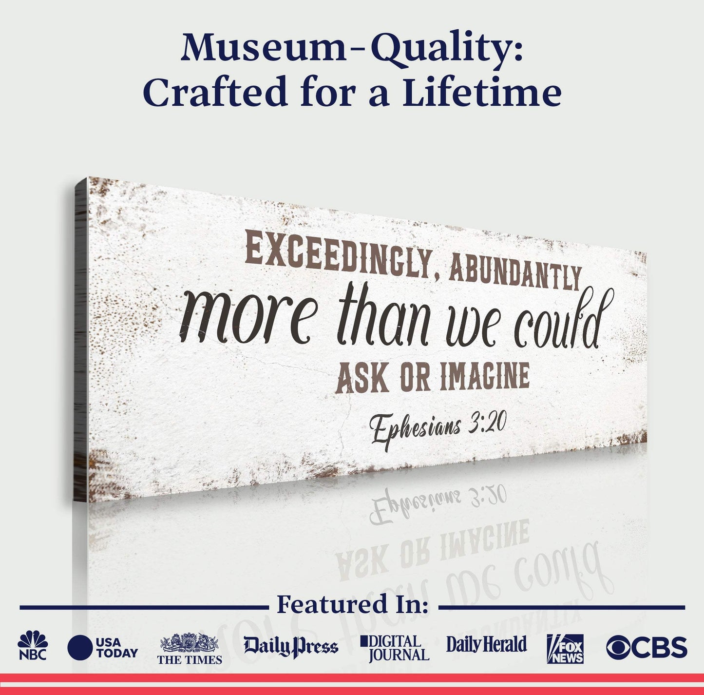 Exceedingly, Abundantly More Than We Could Ask Or Imagine Faith Sign II - Tailored Canvases - Flyclothing LLC