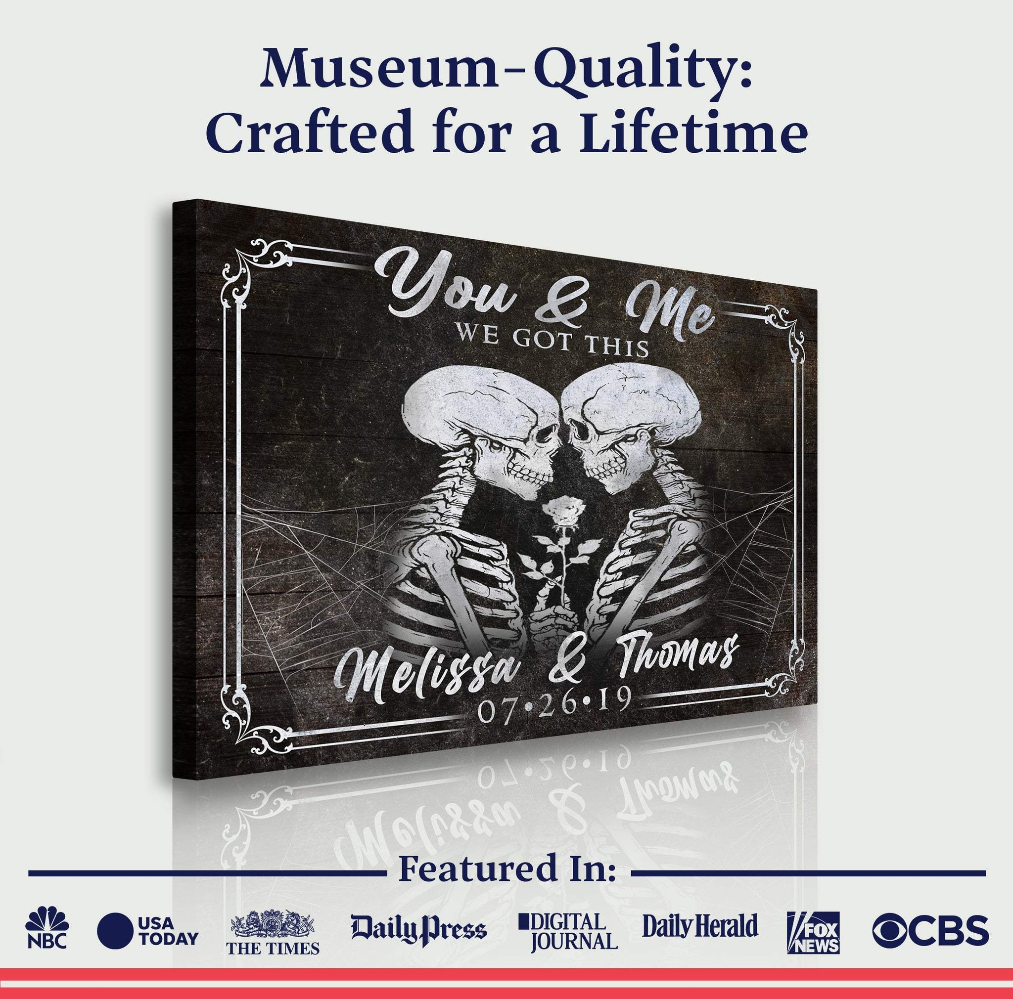 We Got This Skeleton Couple Sign II - Tailored Canvases - Flyclothing LLC