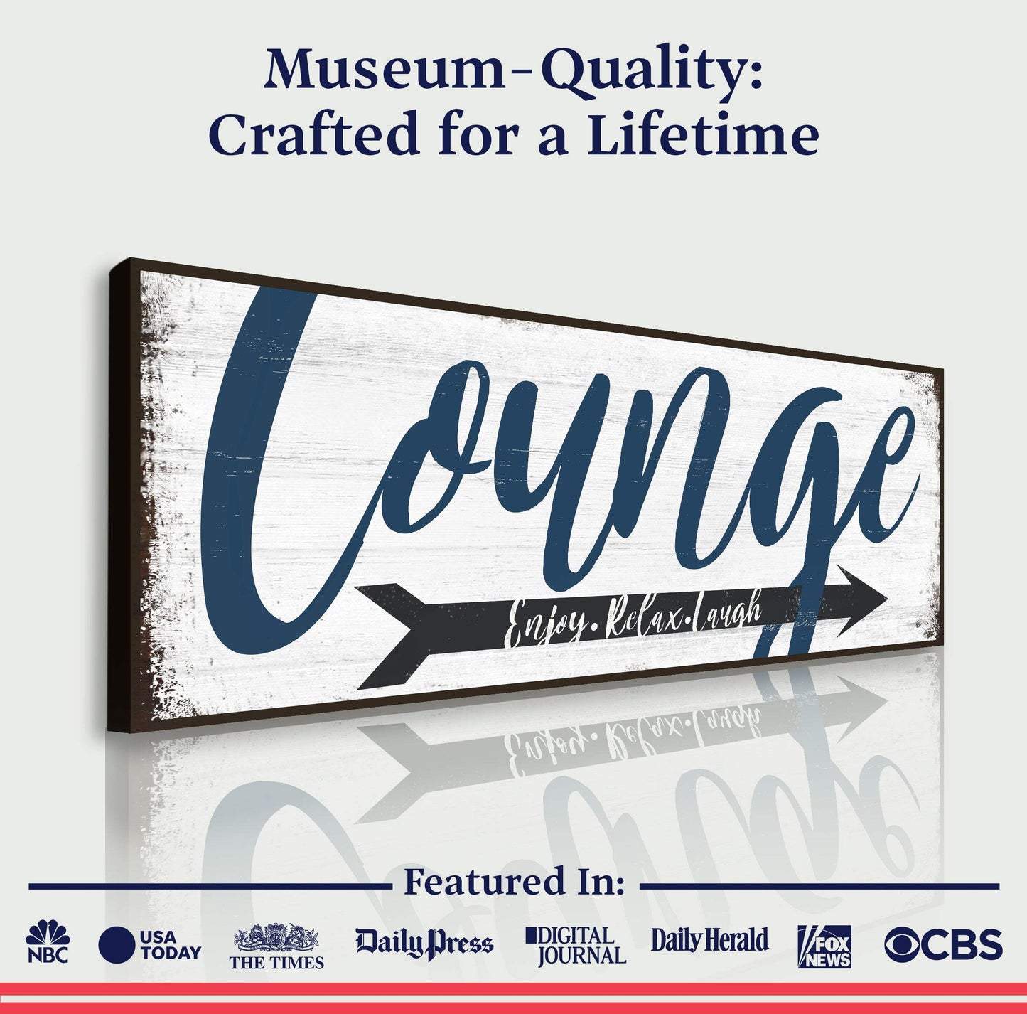 Enjoy Relax Laugh Lounge Sign - Tailored Canvases - Flyclothing LLC