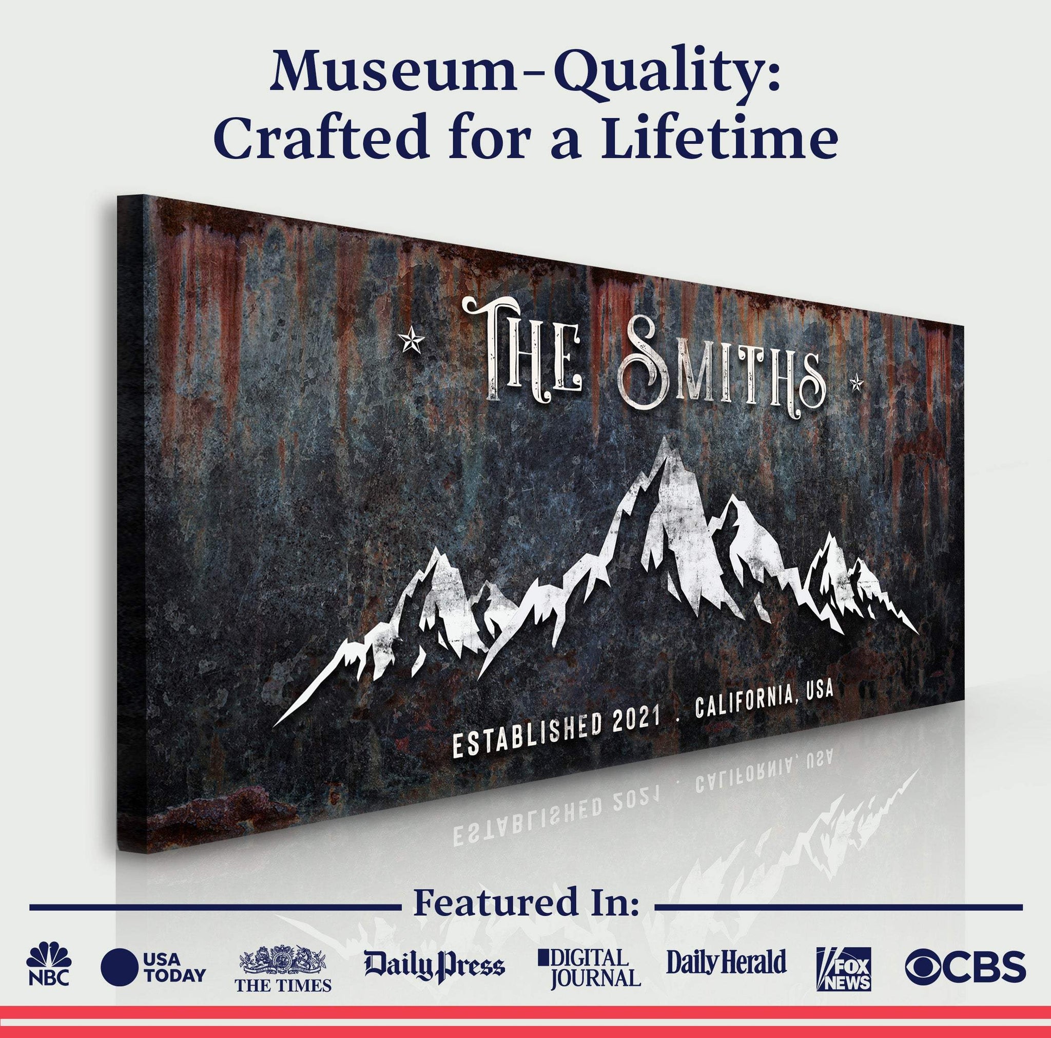 Family Mountain Home Sign III - Tailored Canvases - Flyclothing LLC