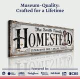 Vintage Rust Homestead Sign - Tailored Canvases - Flyclothing LLC