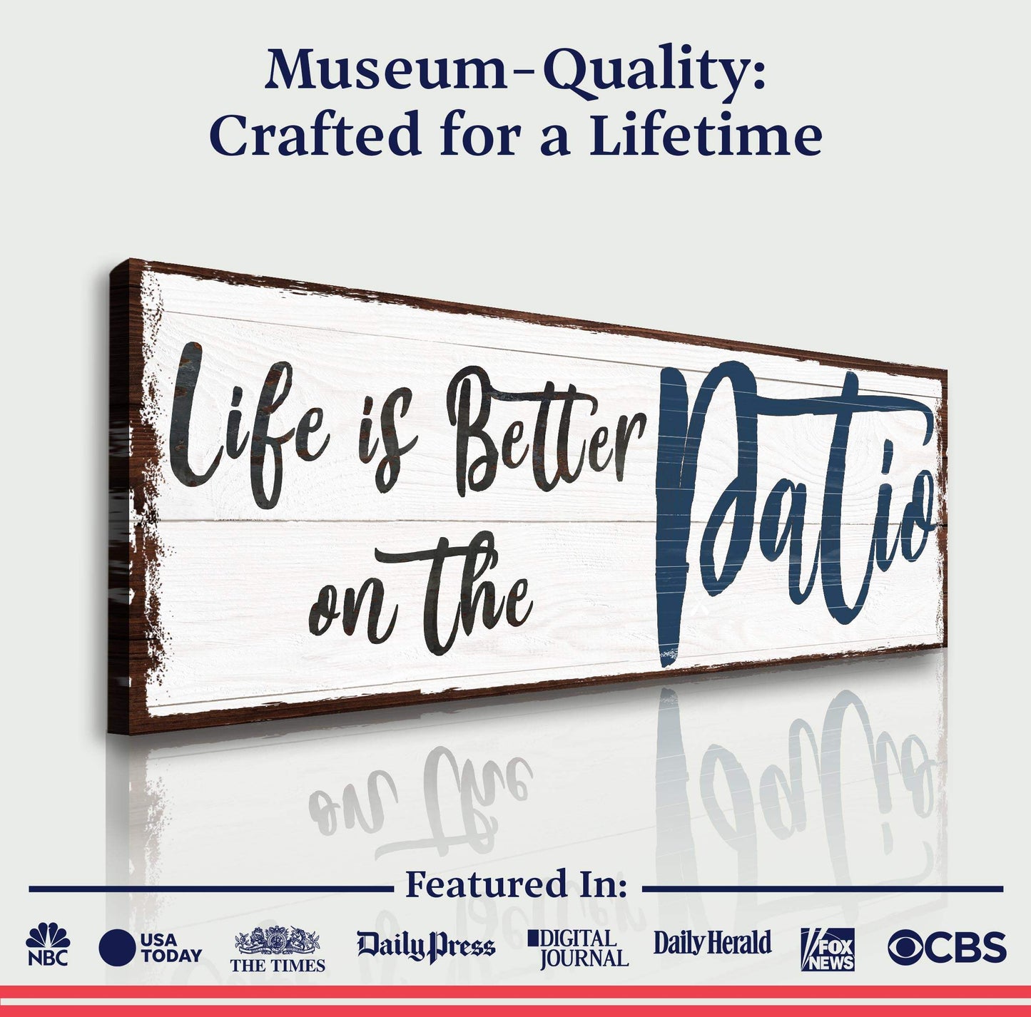 Life Is Better On The Patio Sign III - Tailored Canvases - Flyclothing LLC