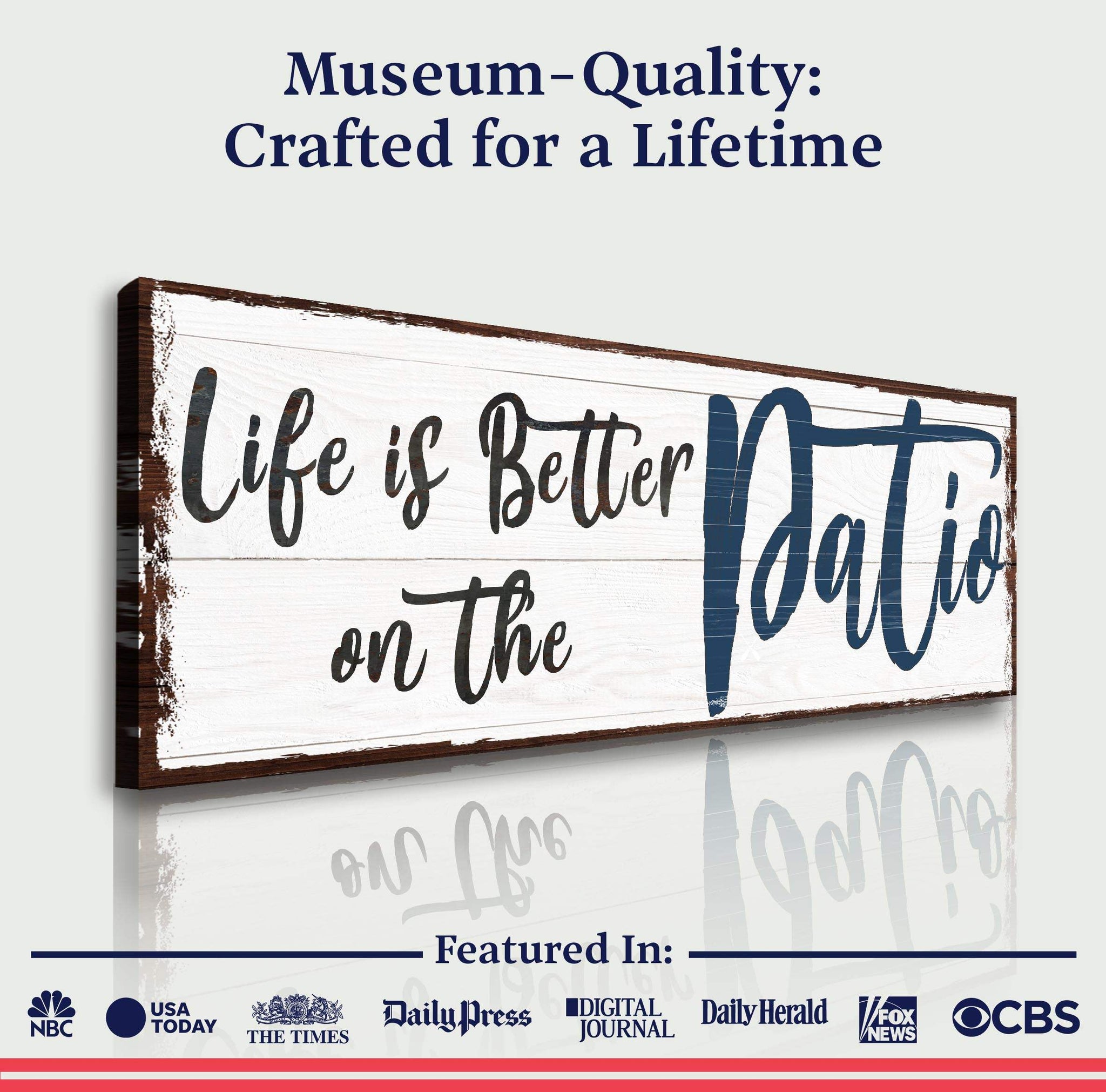 Life Is Better On The Patio Sign III - Tailored Canvases - Flyclothing LLC