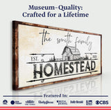 Family Vintage Rust Homestead Sign - Tailored Canvases - Flyclothing LLC
