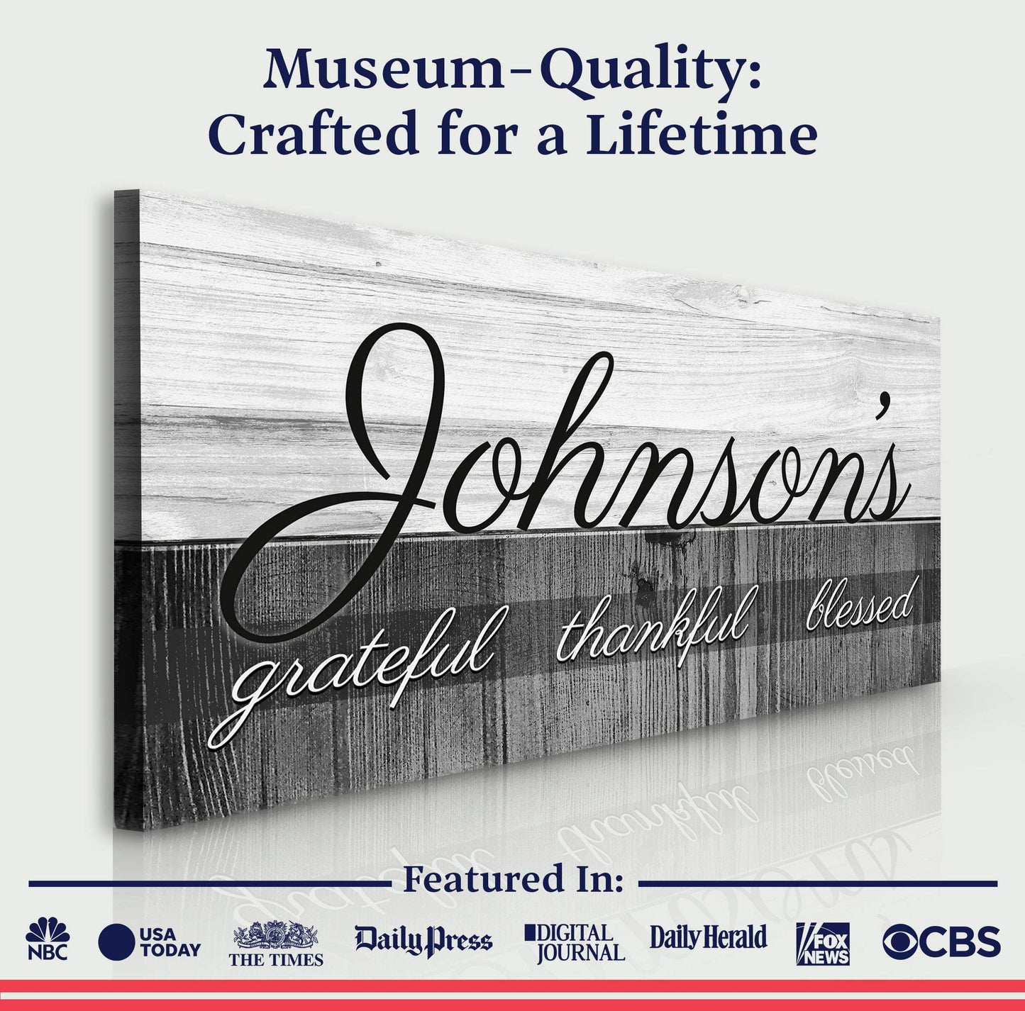 Family Grateful Sign - Tailored Canvases - Flyclothing LLC