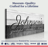 Family Grateful Sign - Tailored Canvases - Flyclothing LLC