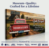Custom Vintage Truck Couple Sign - Tailored Canvases - Flyclothing LLC