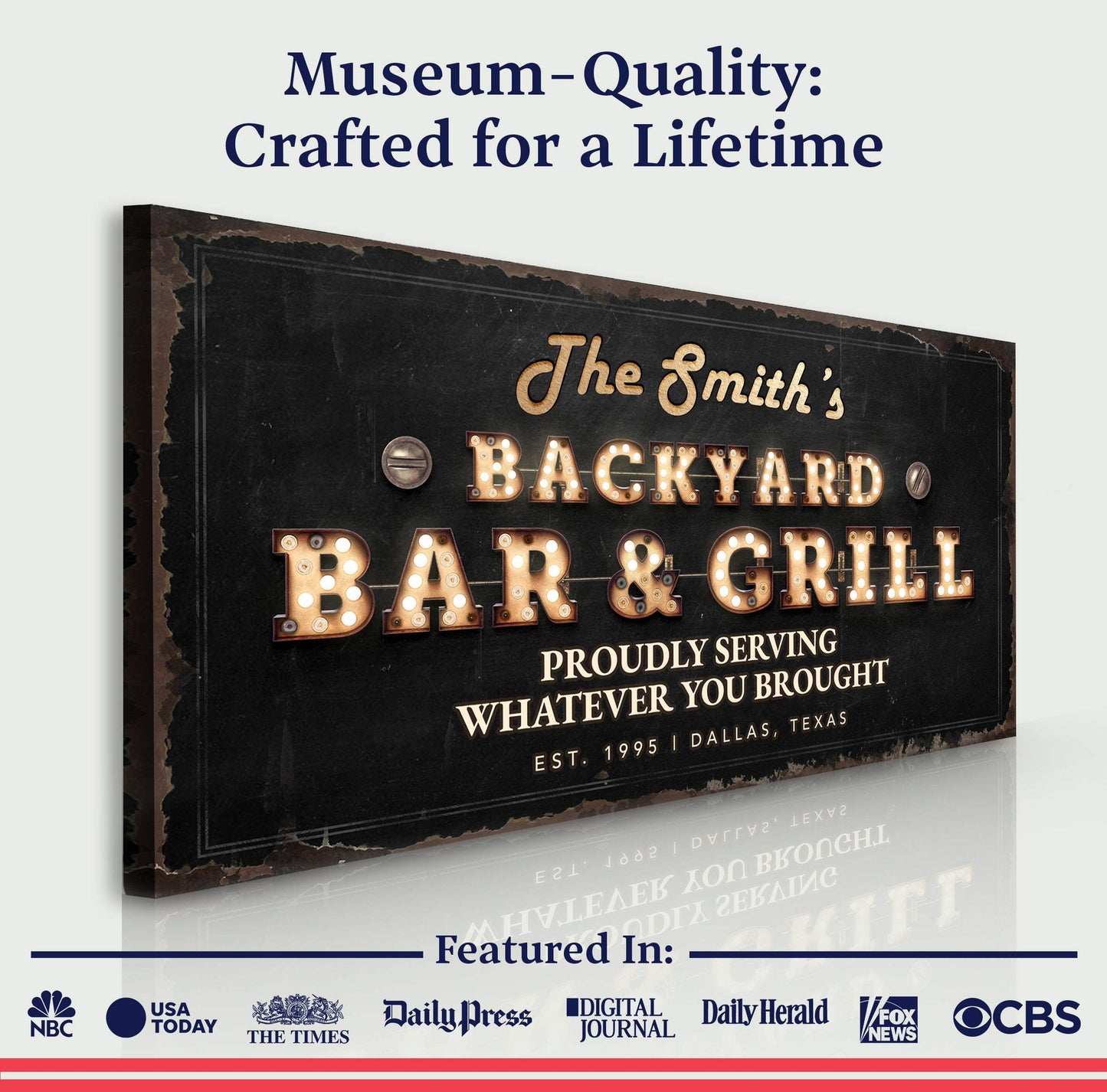 Backyard Bar & Grill Sign XVIII - Tailored Canvases - Flyclothing LLC