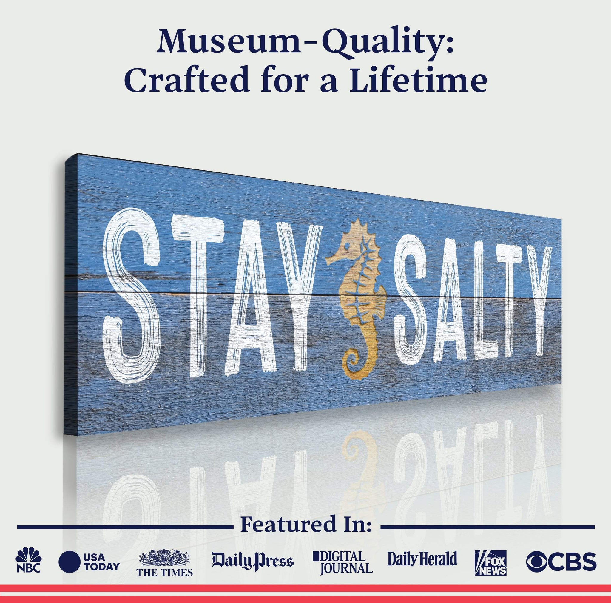 Stay Salty Coastal Sign VII - Tailored Canvases - Flyclothing LLC