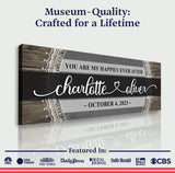 Personalized Happily Ever After Couple Sign VI - Tailored Canvases - Flyclothing LLC