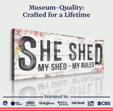 Personalized She Shed Sign XIV - Tailored Canvases - Flyclothing LLC