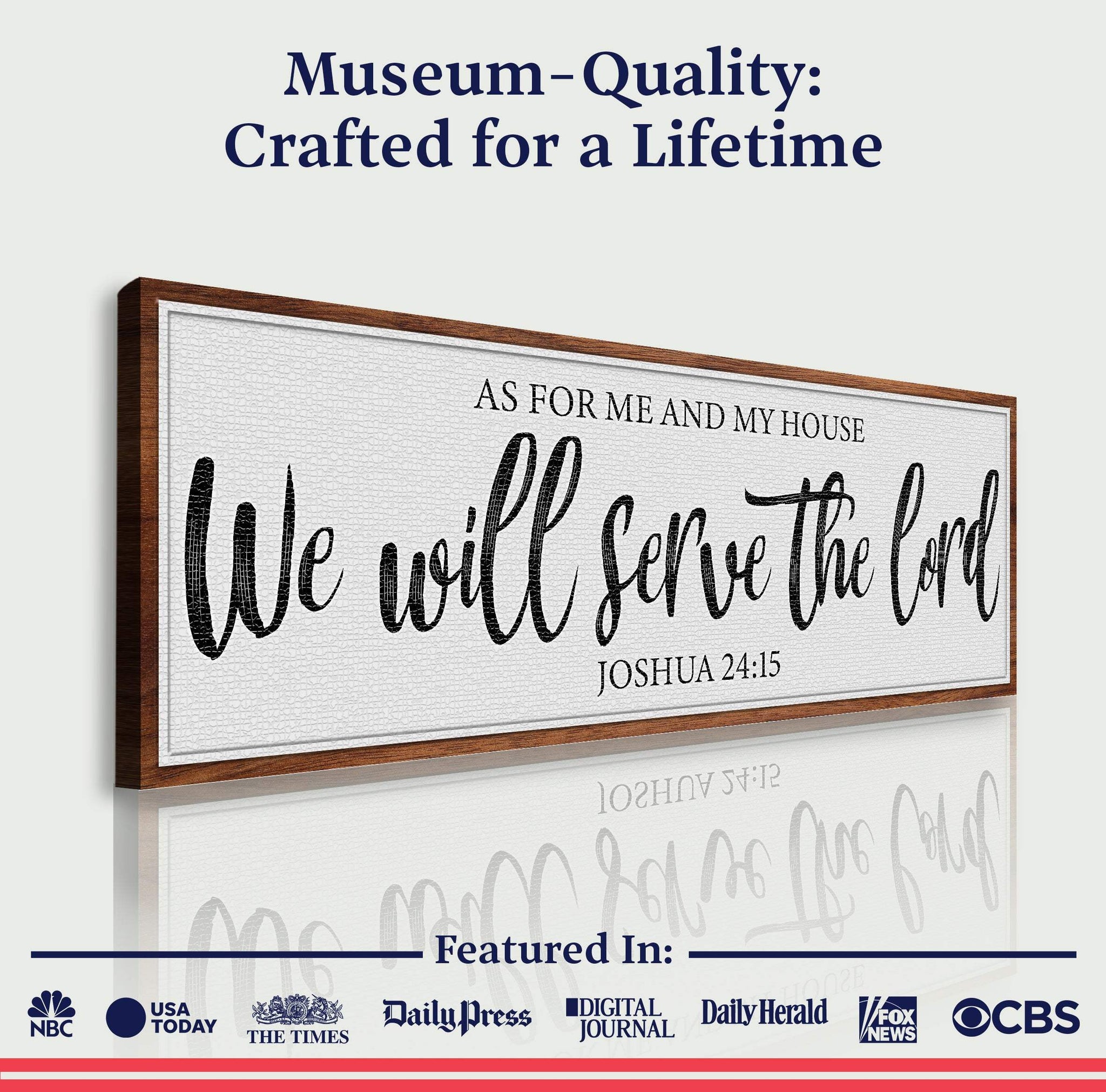 As For Me And My House We Will Serve The Lord Faith Sign II - Tailored Canvases - Flyclothing LLC