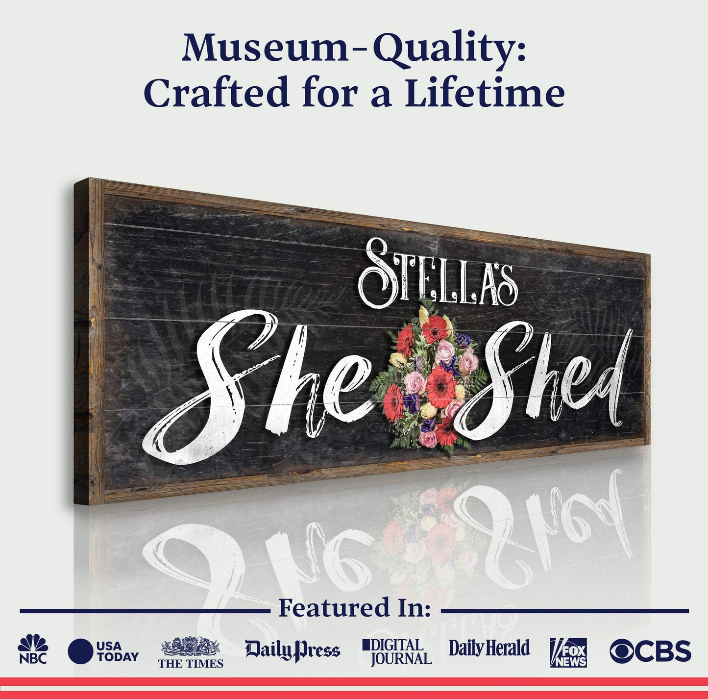 Personalized She Shed Sign VI - Tailored Canvases - Flyclothing LLC