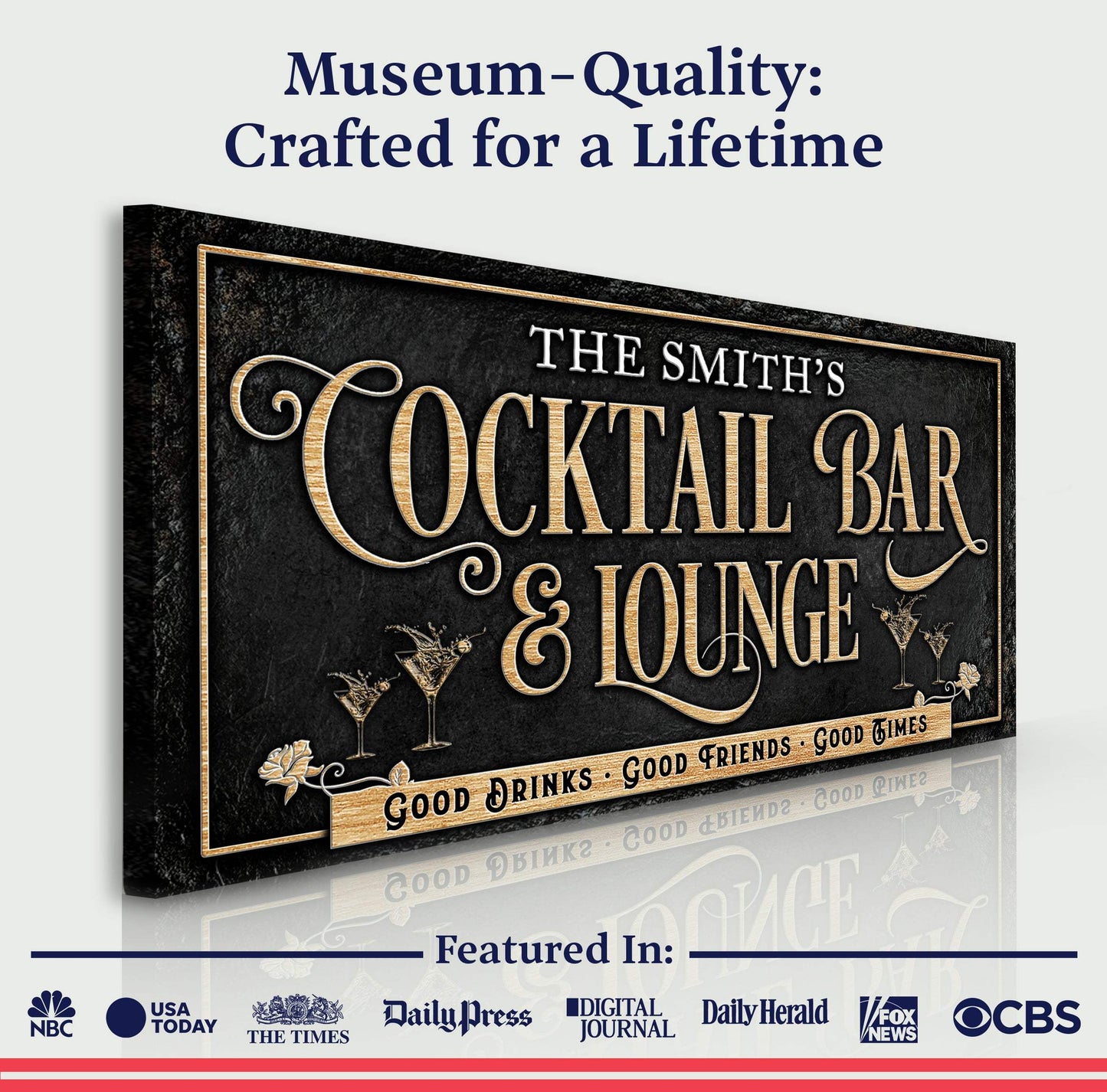 Cocktail Bar And Lounge Sign - Tailored Canvases - Flyclothing LLC
