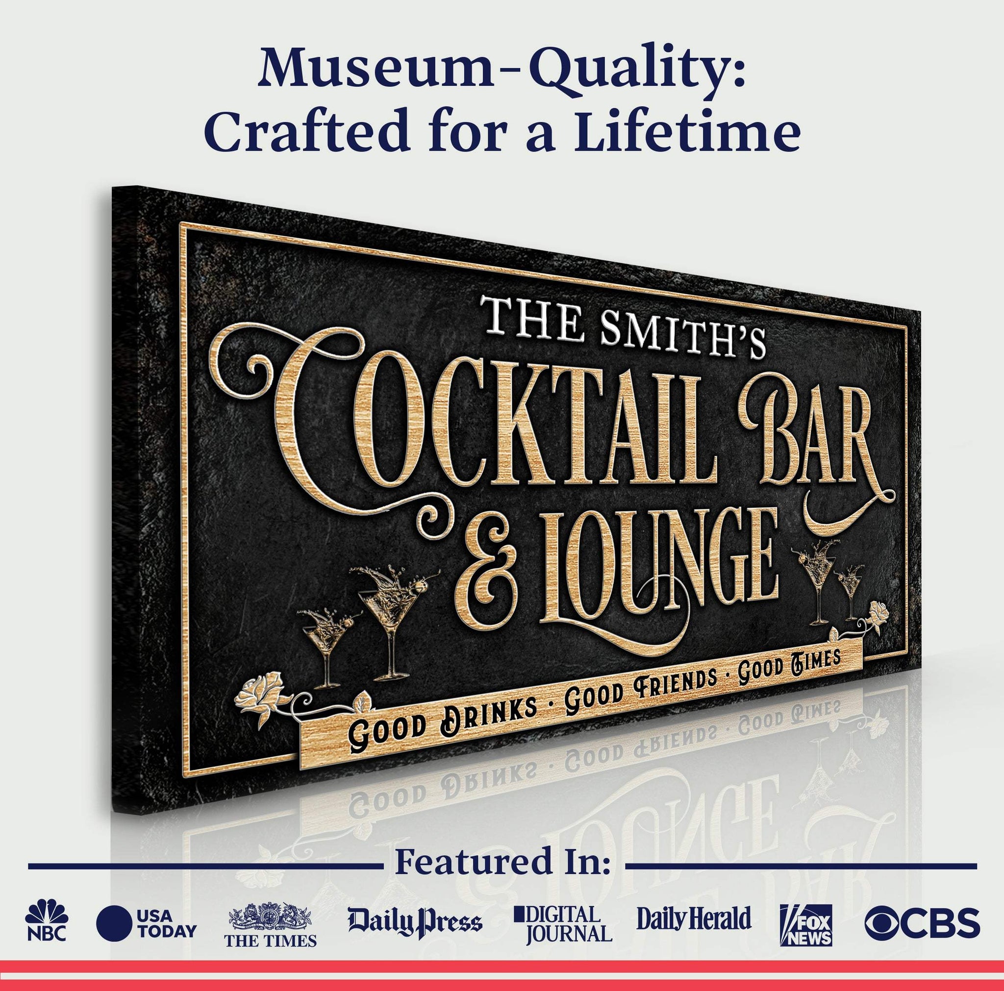Cocktail Bar And Lounge Sign - Tailored Canvases - Flyclothing LLC