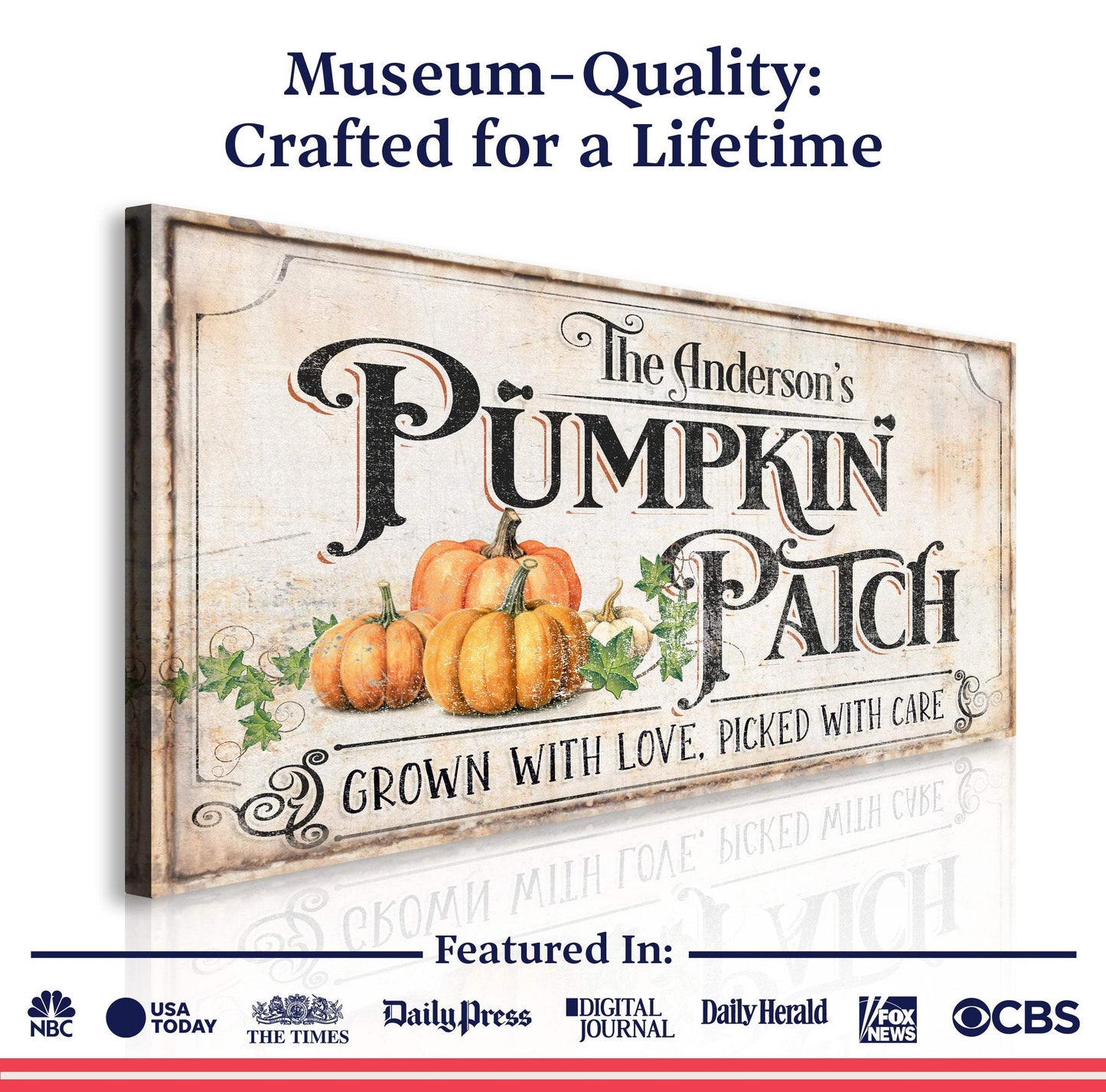 Personalized Pumpkin Patch Sign III - Tailored Canvases - Flyclothing LLC