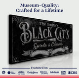 Black Cat’s Spirits & Charms Bar Halloween Sign III - Tailored Canvases - Flyclothing LLC