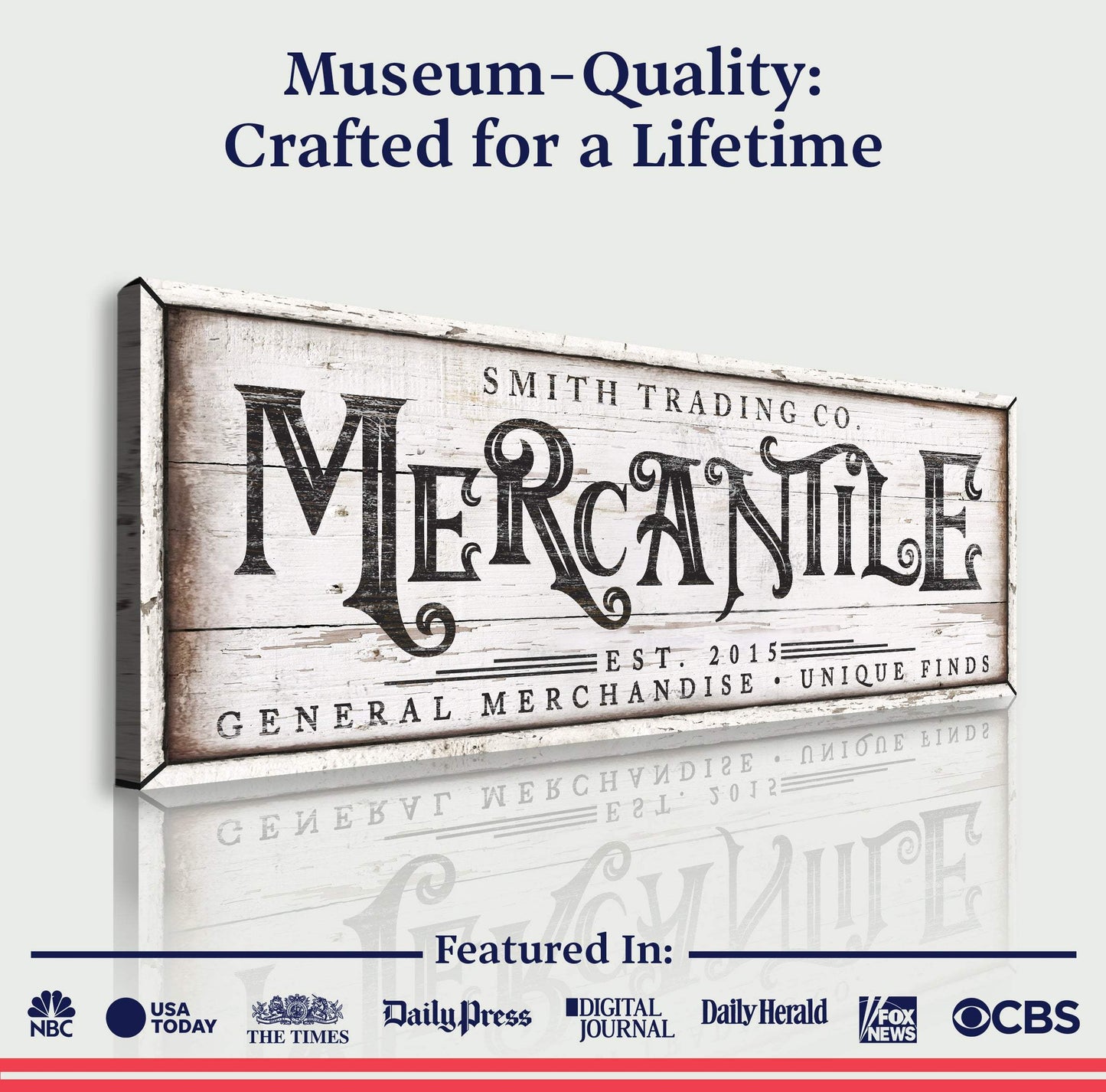 Personalized Mercantile Sign - Tailored Canvases - Flyclothing LLC
