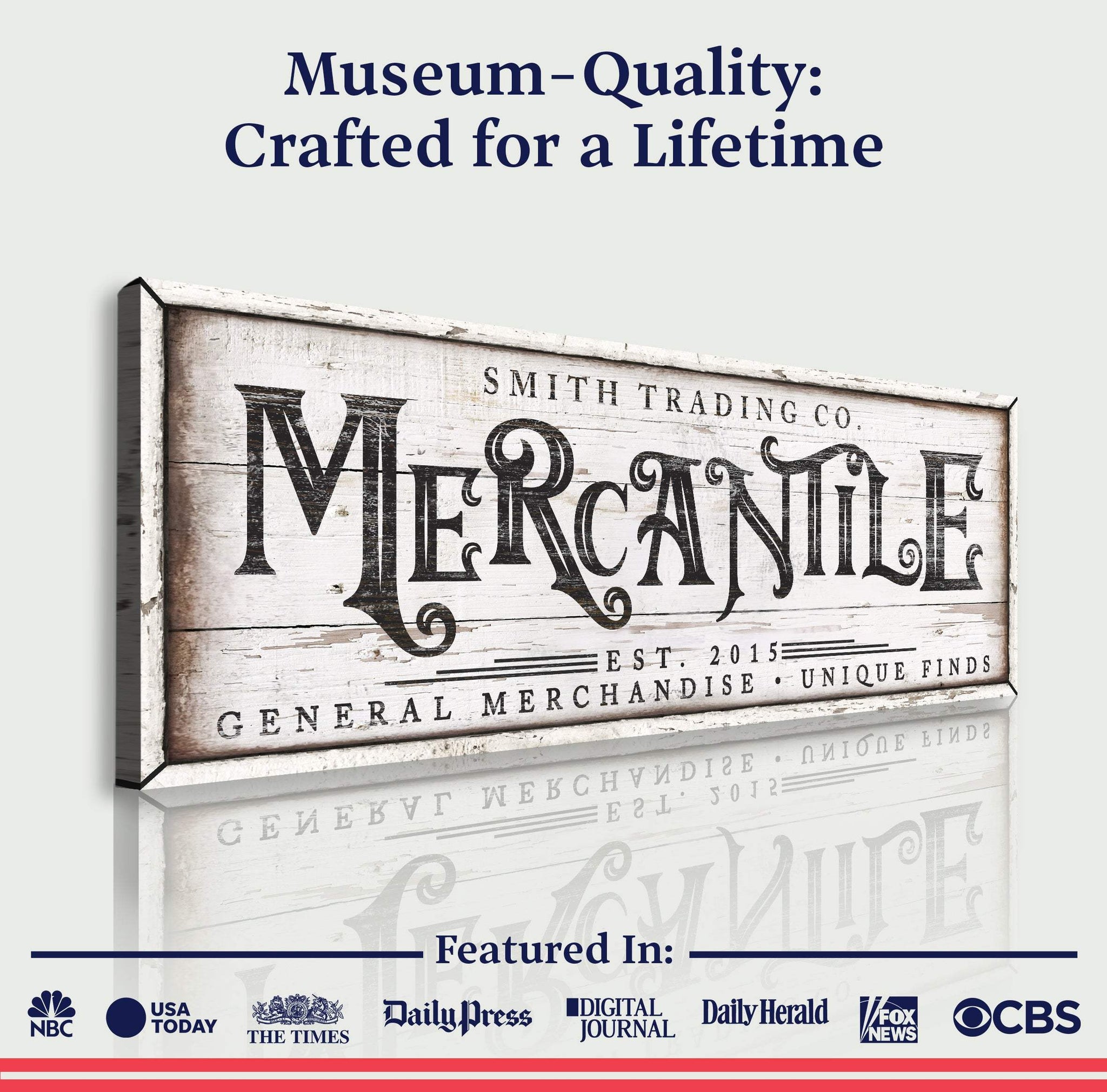 Personalized Mercantile Sign - Tailored Canvases - Flyclothing LLC