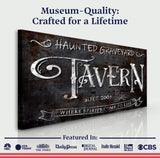 Haunted Graveyard Tavern Halloween Sign III - Tailored Canvases - Flyclothing LLC