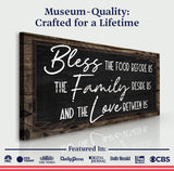 Bless The Food Before Us And The Love Between Us Sign III - Tailored Canvases - Flyclothing LLC