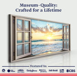 Sunrise Beach Window Scenery Wall Art - Tailored Canvases - Flyclothing LLC